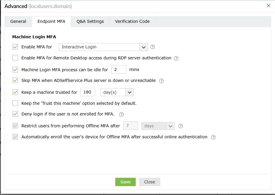 About backup codes